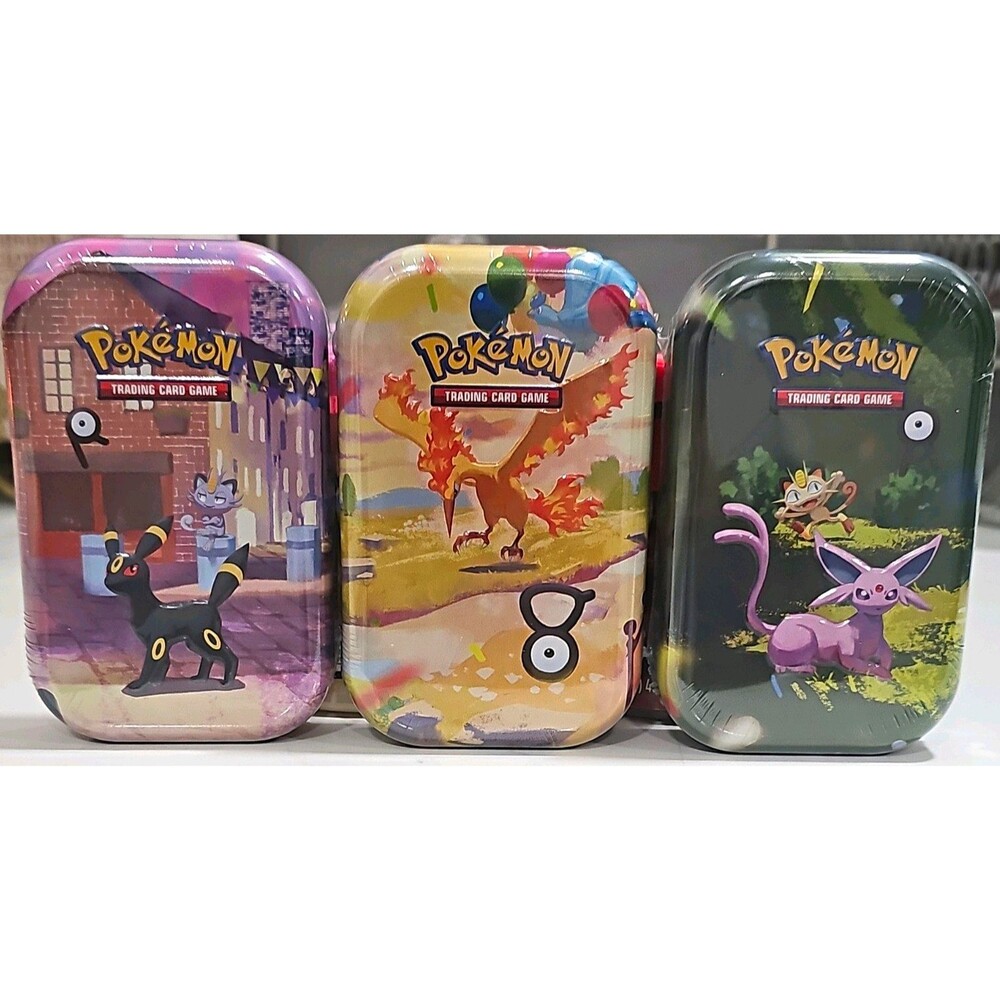 Pokémon TCG 30th Celebration Mini Tin Lot of 3 Sealed English 6+